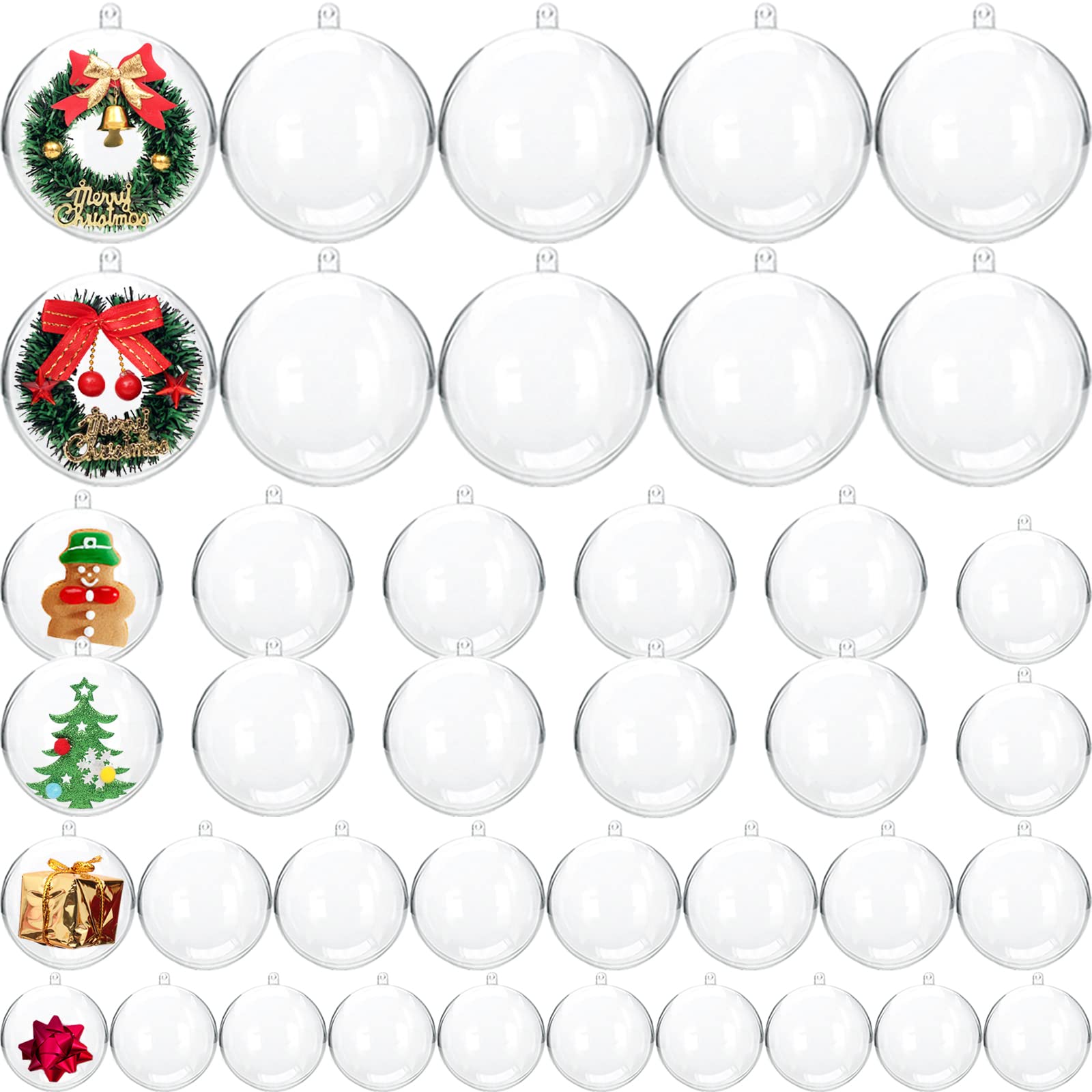 Bath Bomb Mold - Palline di ornamenti in plastica trasparente,