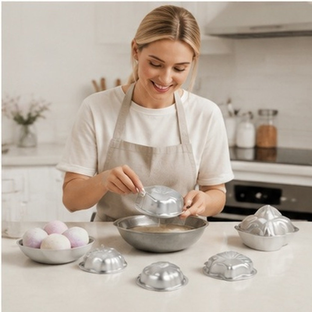 Bath Bomb Mold - 10 stampi in lega di alluminio